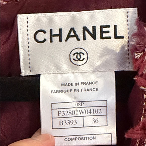 Chanel Burgundy Tweed Dress - Picture 10 of 17